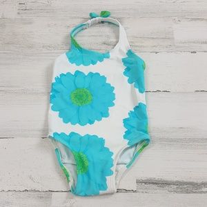 SUPER CUTE GIRLS SIZE 12/18 MONTHS FLORAL SWIMSUIT